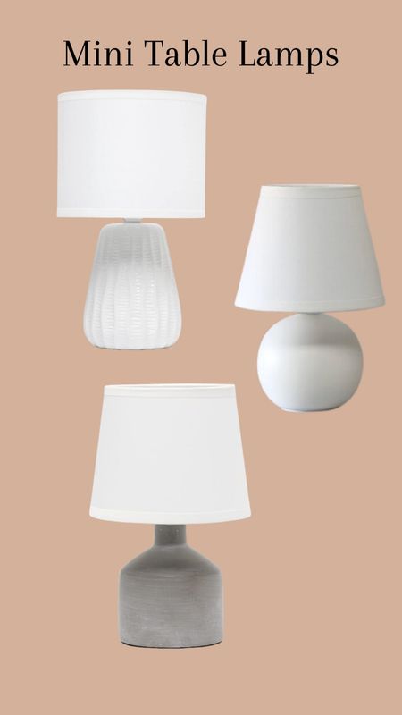 Mini Table Lamps #minilamp #tablelamp #lamp #homedecor 

#LTKhome #LTKstyletip #LTKunder50