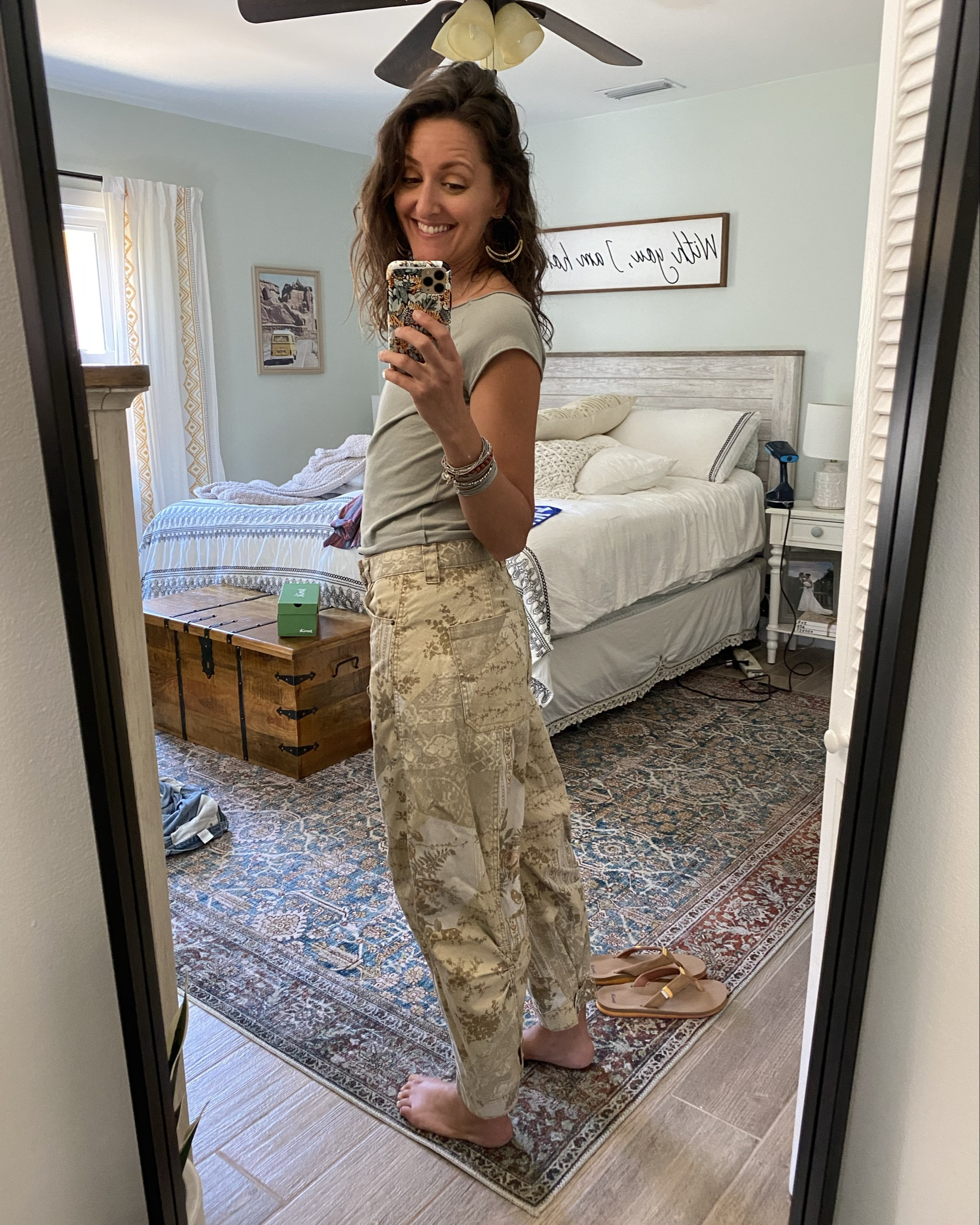 Went back for these babies + so glad I did! Happy early birthday to me! 

Ignore my discarded jeans on the floor, but peep those flip flops… most comfortable flops I’ve ever owned but I had to size up 🧡 (I have short toes lol)

#LTKOver40 #LTKSummerEdit #LTKStyleTip