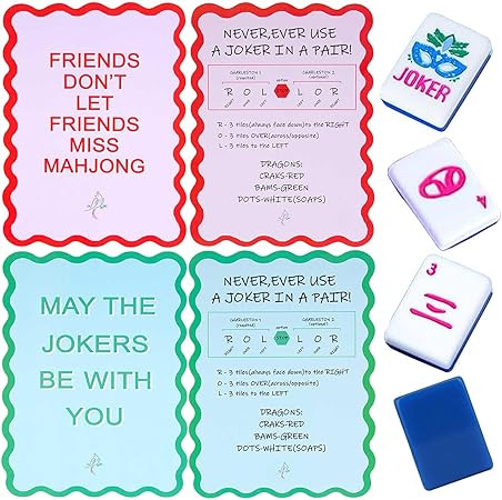 Adkoat® 4PCS Mahjong Shuffler Cards for Tiles Mixing & Shuffling - Portable Mah Jongg Accessorie... | Amazon (US)