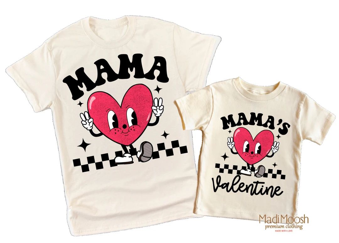 Mama's Valentine and Mama Shirts Matching Valentine Mom and Kids Tee Valentine Shirts - Etsy | Etsy (US)
