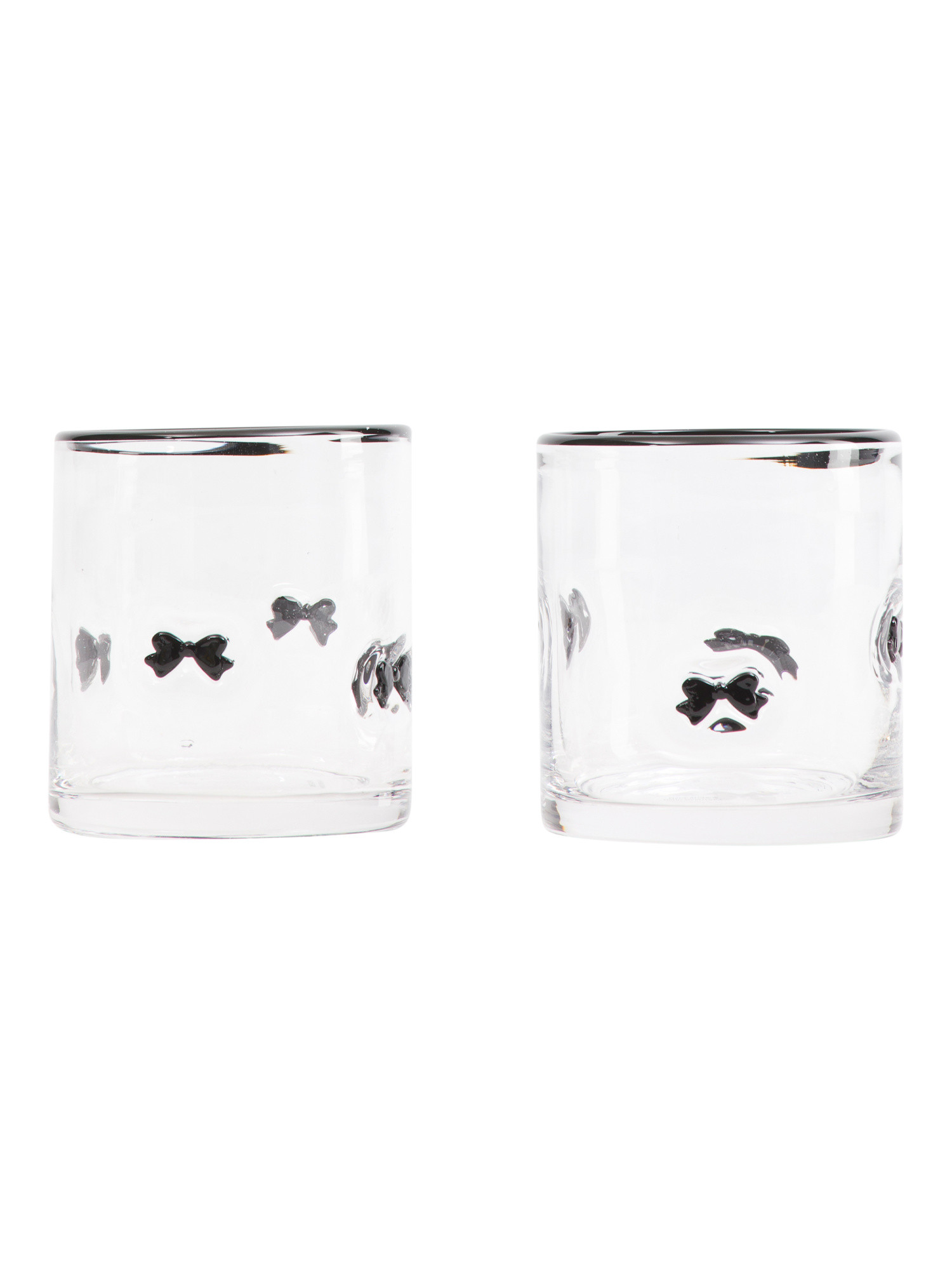 Set Of 2 Bow Icon Double Old-fashioned Glasses | TJ Maxx