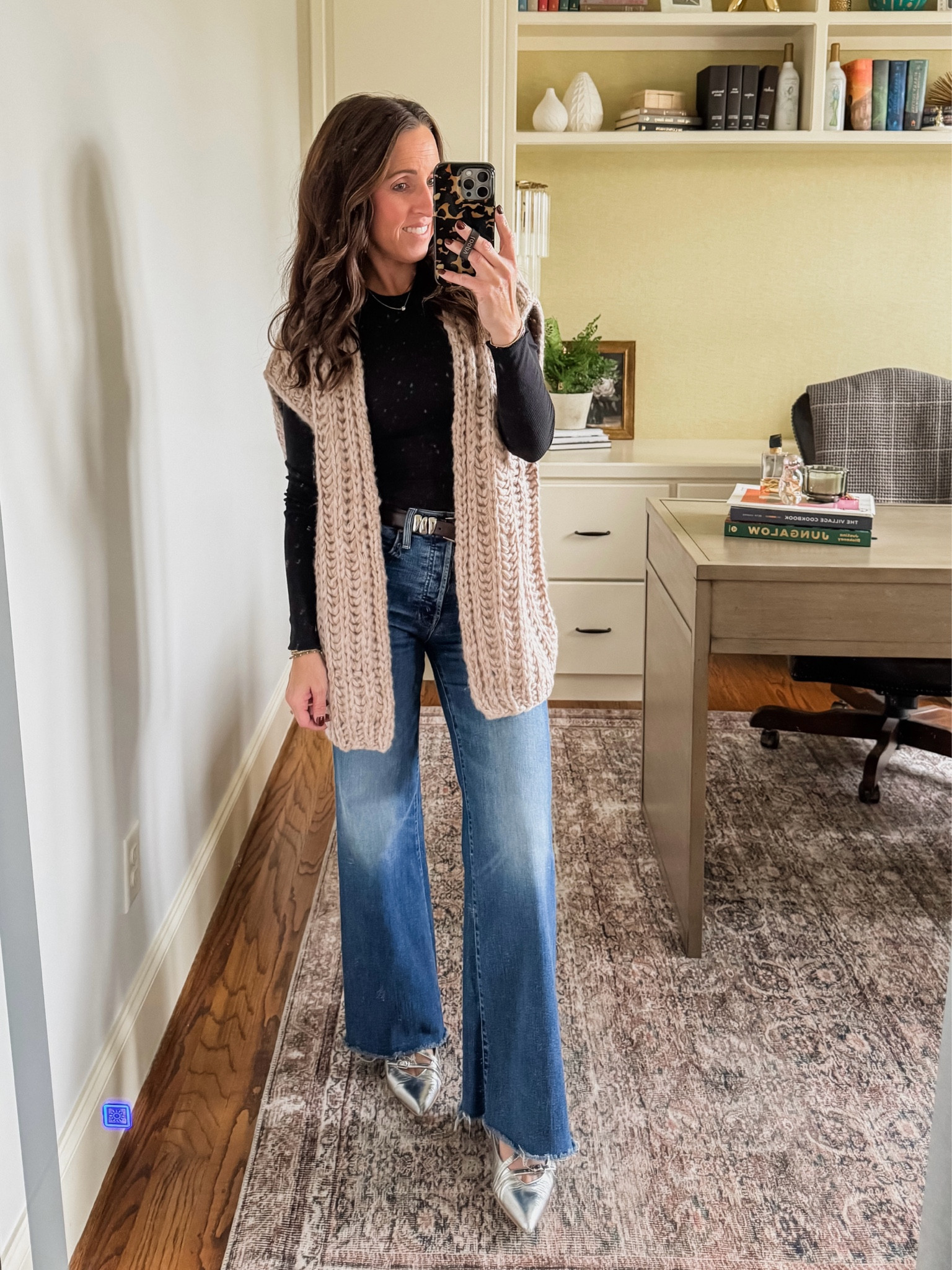 Winter layers. Chunky sweater vest, sanctuary sweater. Nordstrom. 
Vest S. Jeans TTS, 25. Tee S

#LTKOver40 #LTKSeasonal #LTKStyleTip