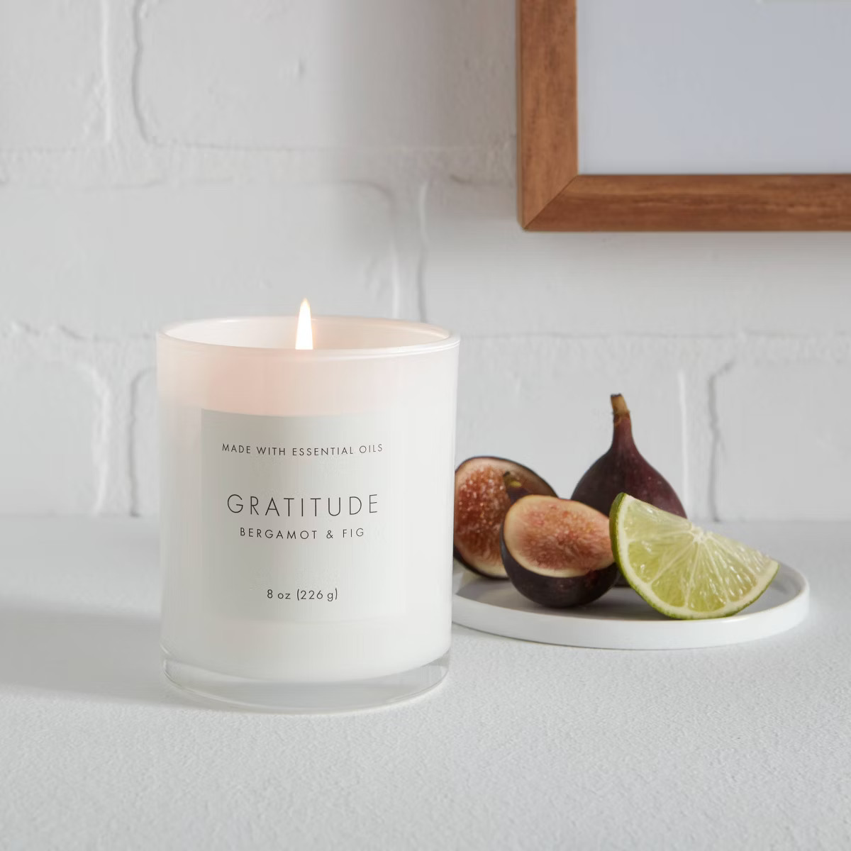 Wood Lidded Glass Wellness Grateful Candle - Threshold™ | Target