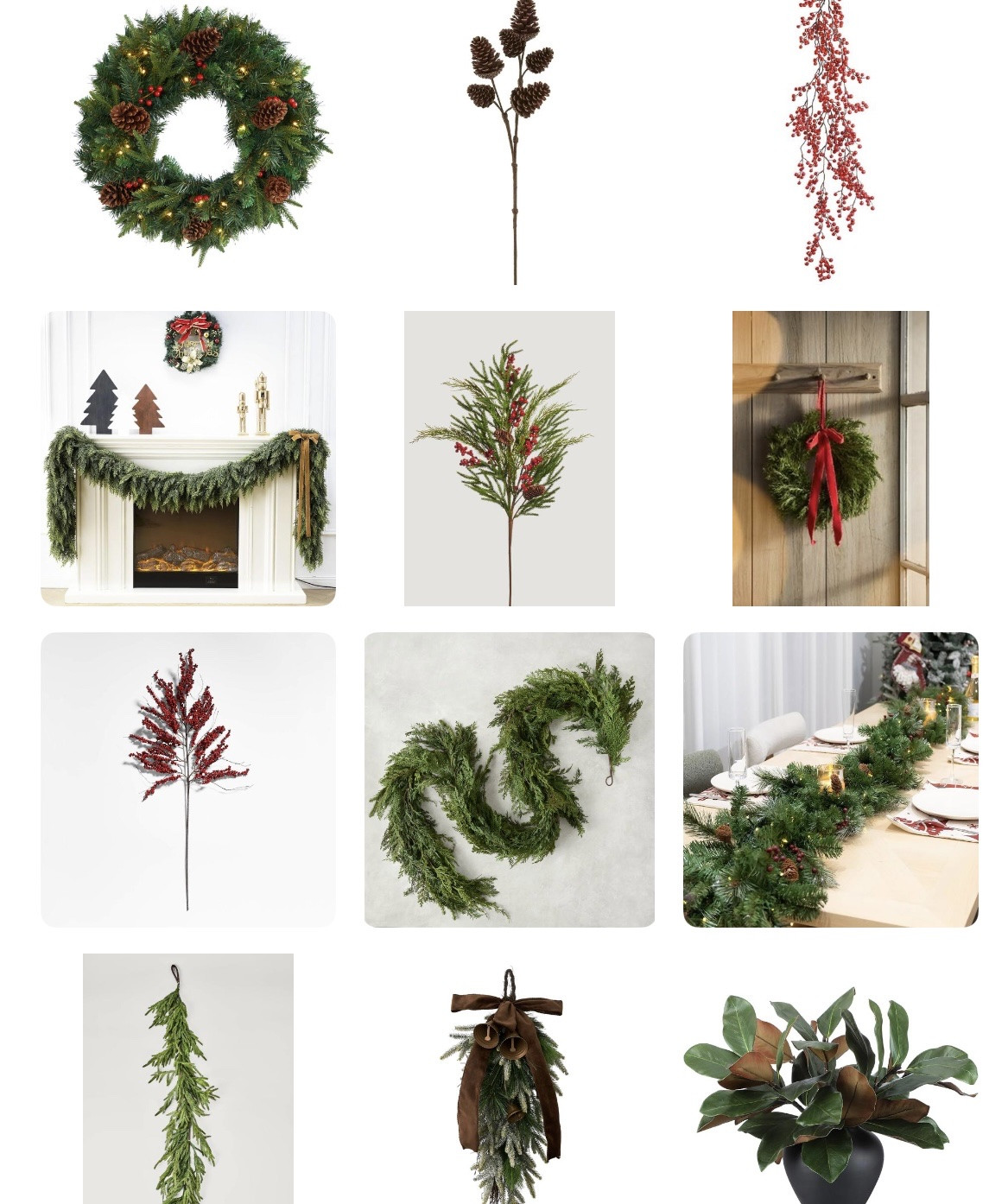 Christmas wreaths and garland, Christmas decor, holiday. 

#LTKSeasonal #LTKHoliday #LTKStyleTip