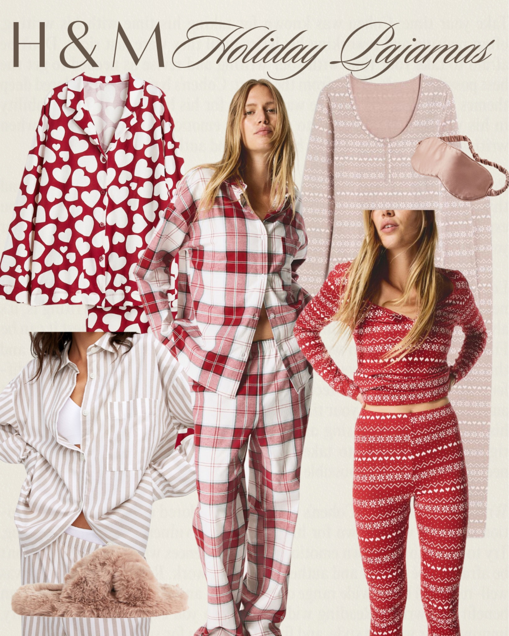 Fun prints for this year’s Christmas PJs —

Holiday pajamas, loungewear, satin sleep mask, fuzzy slippers, matching family pjs, Christmas tradition, family photos 

#LTKGiftGuide #LTKHoliday #LTKSeasonal