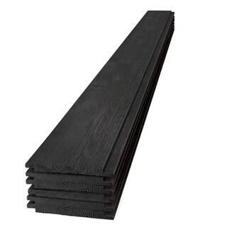 1 in. x 8 in. x 8 ft. Barn Wood Charcoal Shiplap Pine Board (6-Pack) | The Home Depot