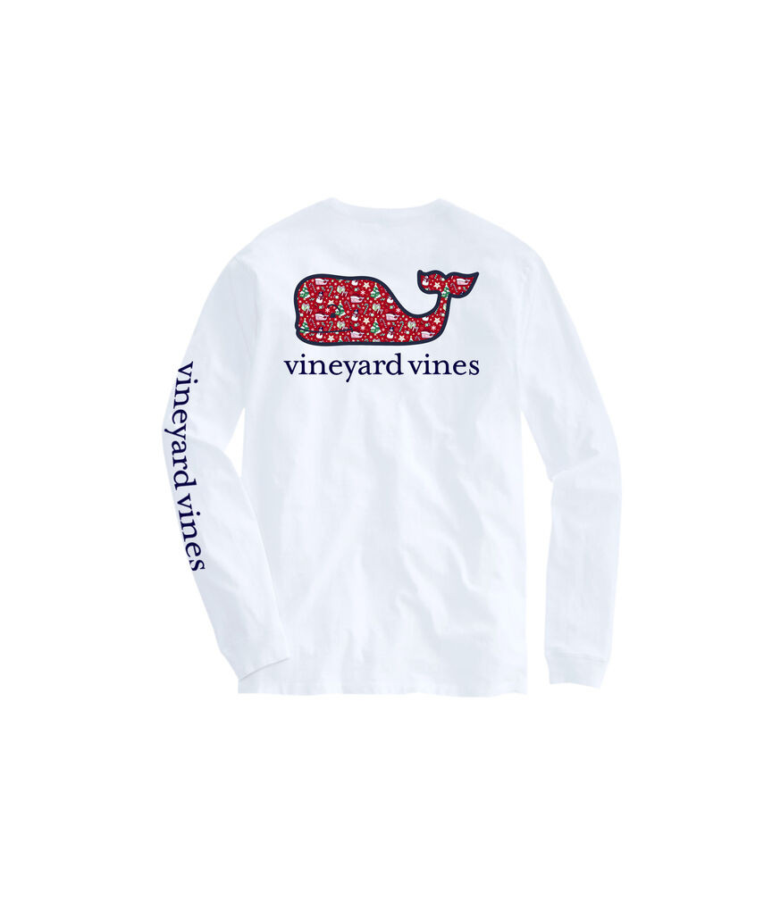 OUTLET Holiday Whales Whale Long-Sleeve Pocket Tee | vineyard vines