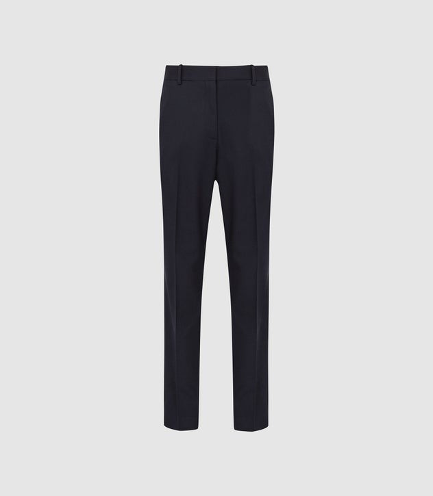Hartley Slim Leg Navy Textured Tailored Trousers – REISS | Reiss (Global - Non UK)