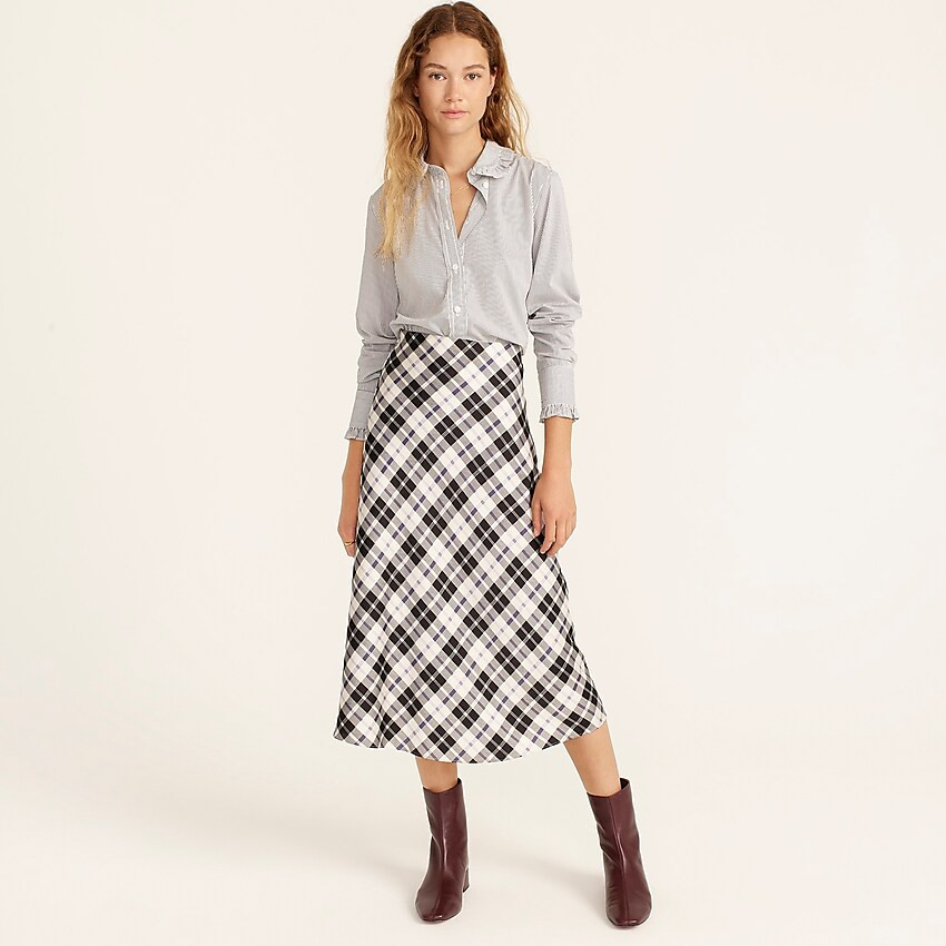 Pull-on slip skirt in Friday plaid | J. Crew US