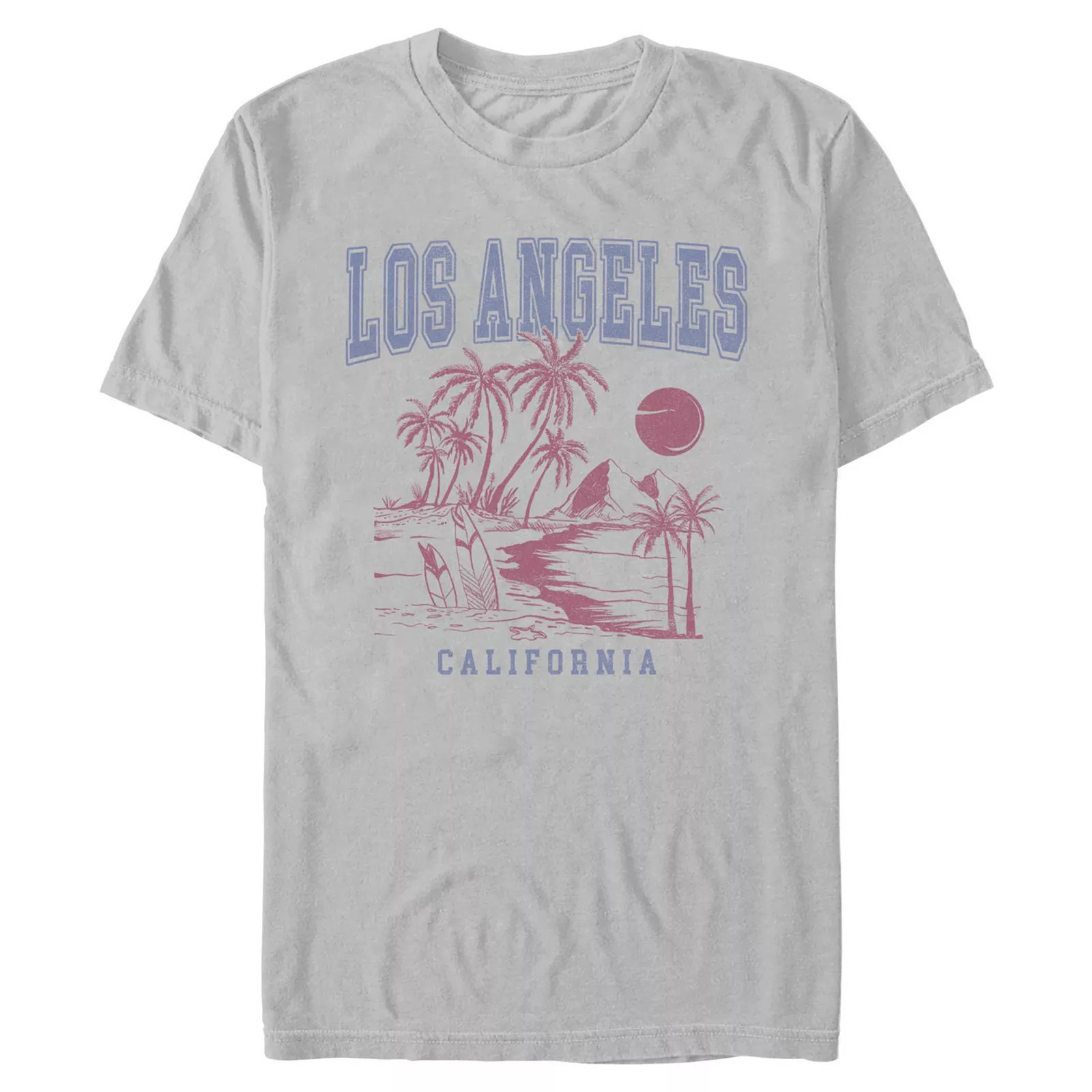 Men's Los Angeles California Beach Graphic Tee, Size: Medium, Ice Gray | Kohl's