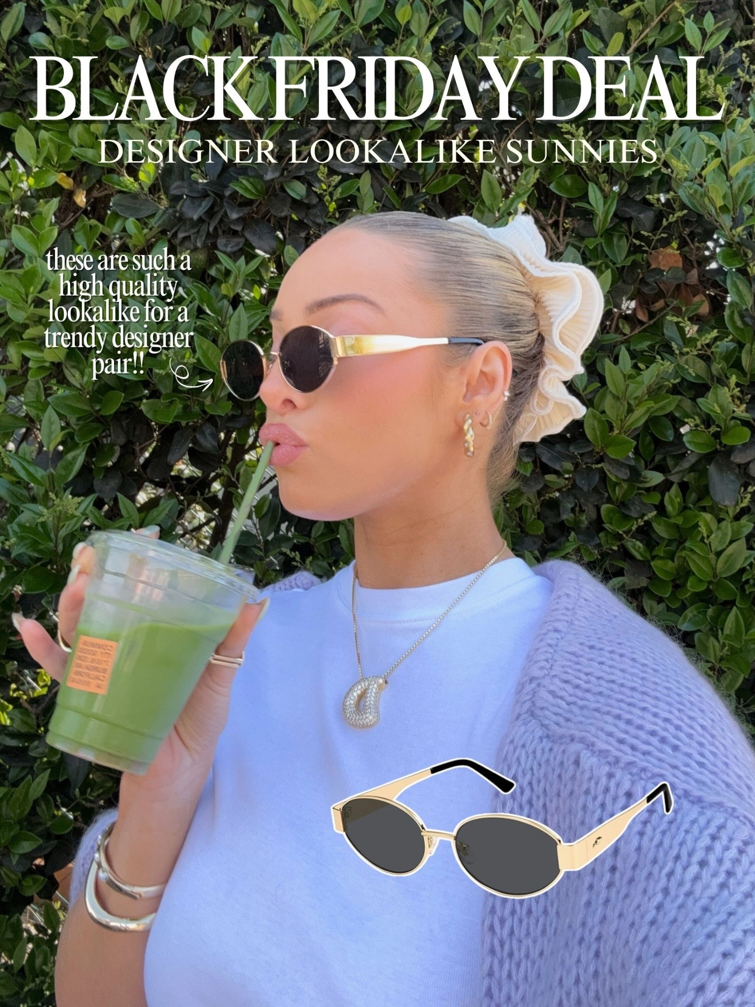 The best designer lookalike sunnies on sale for Black Friday! 

#LTKSeasonal #LTKHoliday #LTKCyberWeek