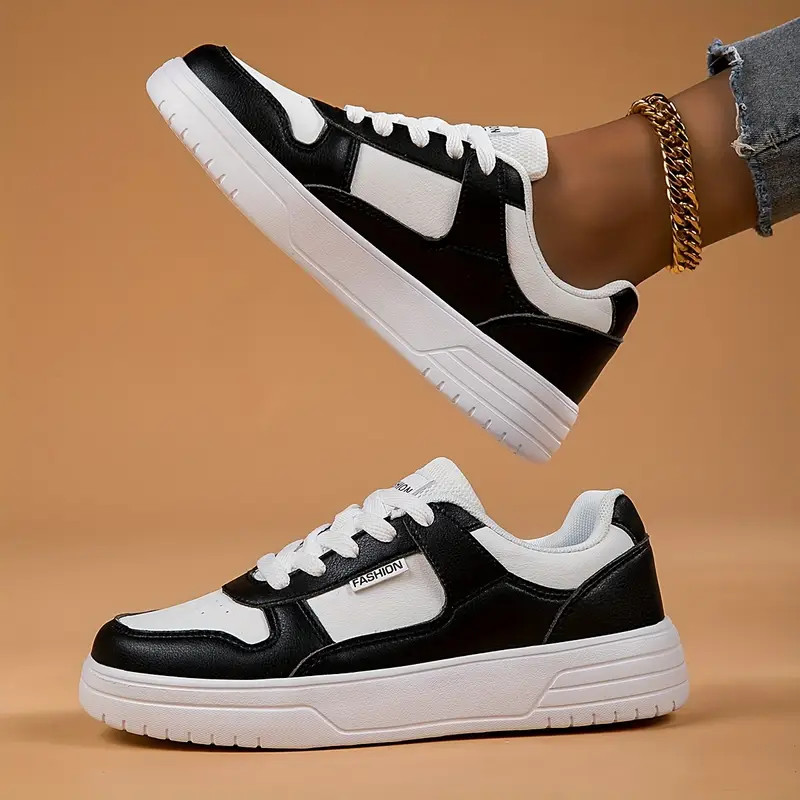 Women's Contrast Color Skate Shoes, Breathable Lace Up Outdoor Sneakers, Women's  Ultralight Low ... | Temu Affiliate Program