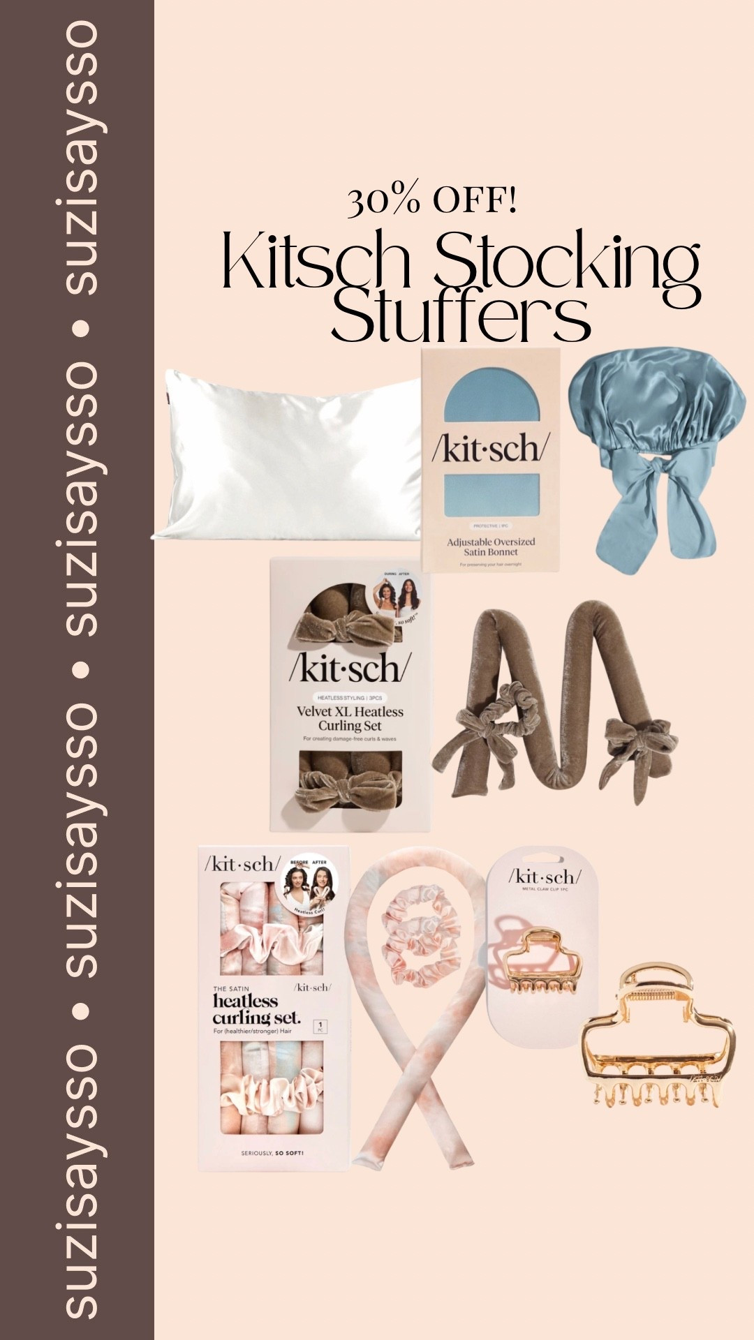 Kitsch stocking stuffers are 30% OFF and these are my top picks 🤍
Silk pillowcases, heatless curling sets, satin bonnets, hair clips, scrunchies + all the little hair essentials that actually get used. These make the best affordable gifts for moms, teens, sisters, friends — or a little self-care moment for yourself.

If you want smoother hair, less breakage, better curls overnight, and cute accessories that don’t damage your hair, Kitsch is always my go-to. Everything here is giftable, travel-friendly, and under the “won’t get returned” category 🙌

Shop all my favorite Kitsch hair tools, heatless curlers, satin pillowcases, bonnets, claw clips, and stocking stuffer gift ideas linked here 🤍

#LTKFindsUnder50 #LTKGiftGuide #LTKSaleAlert