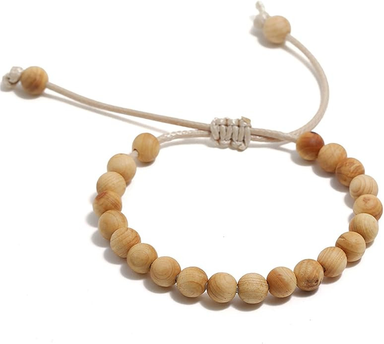 COLORFUL BLING Mala Beaded Rosary Bracelet Tibetan Sandalwood Wood Adjustable Braide String Woode... | Amazon (US)