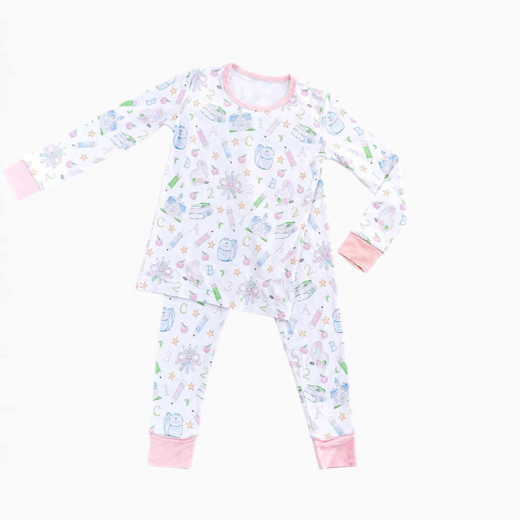 The Back to School Pajama Set in Pink | Fort Weekend