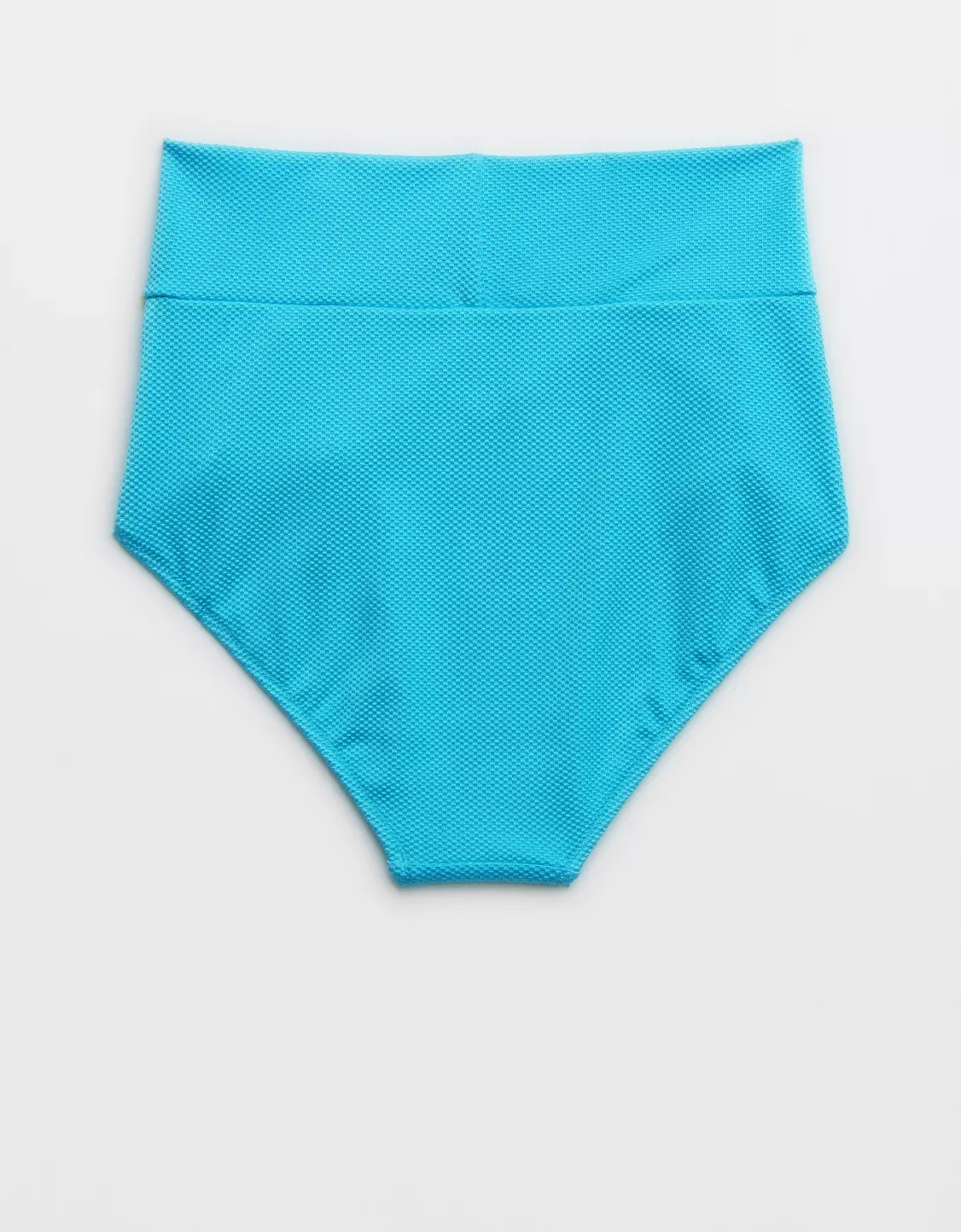 Aerie Shine Pique Crossover High Waisted Bikini Bottom | American Eagle Outfitters (US & CA)