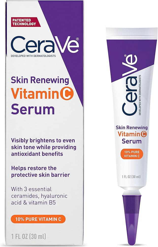 CeraVe Vitamin C Serum with Hyaluronic Acid | Skin Brightening Serum for Face with 10% Pure Vitam... | Amazon (US)
