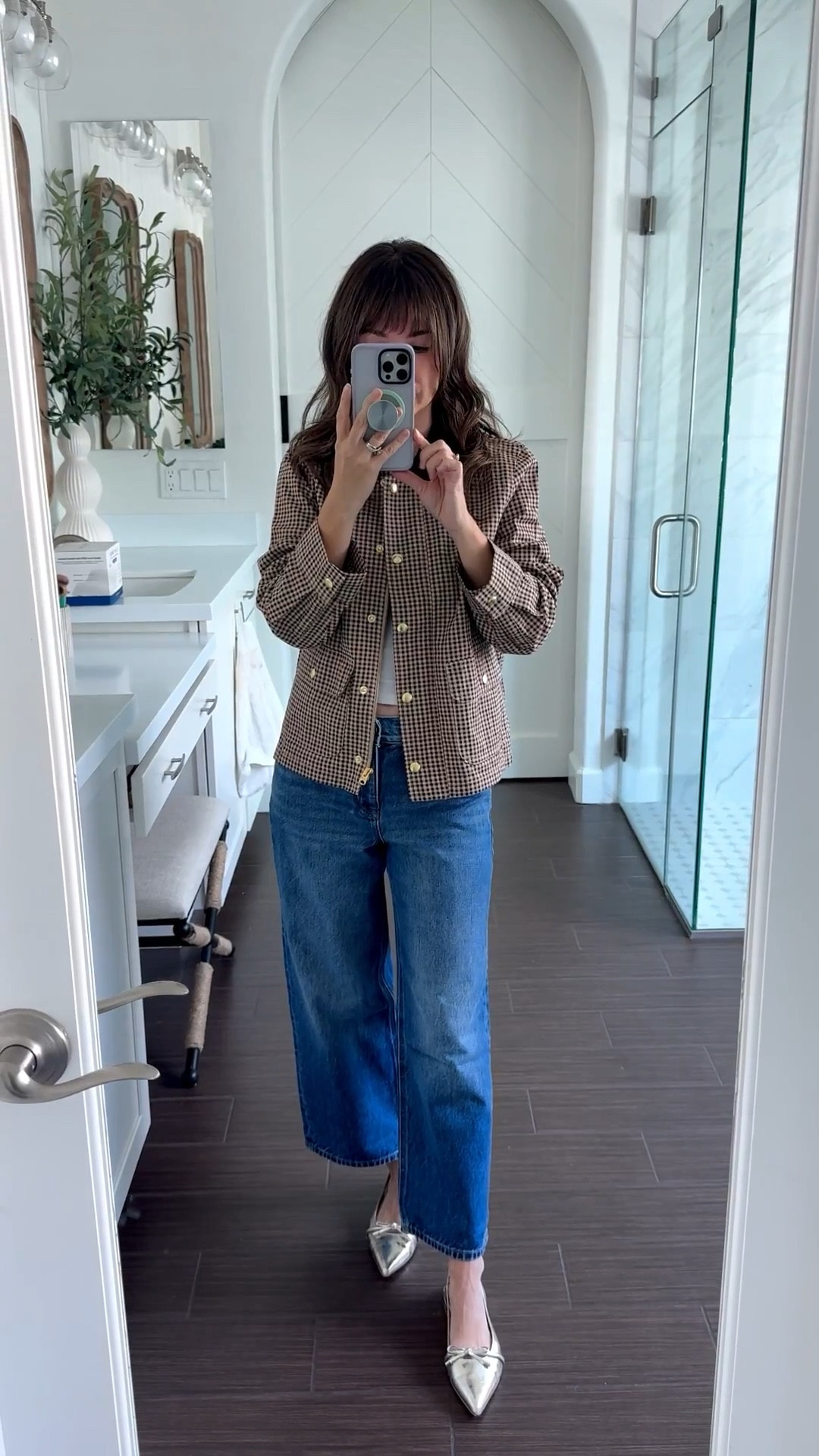 Petite friendly fall plaid jacket xs regular 
Jeans 25 petite

#LTKStyleTip #LTKPetite #LTKSeasonal