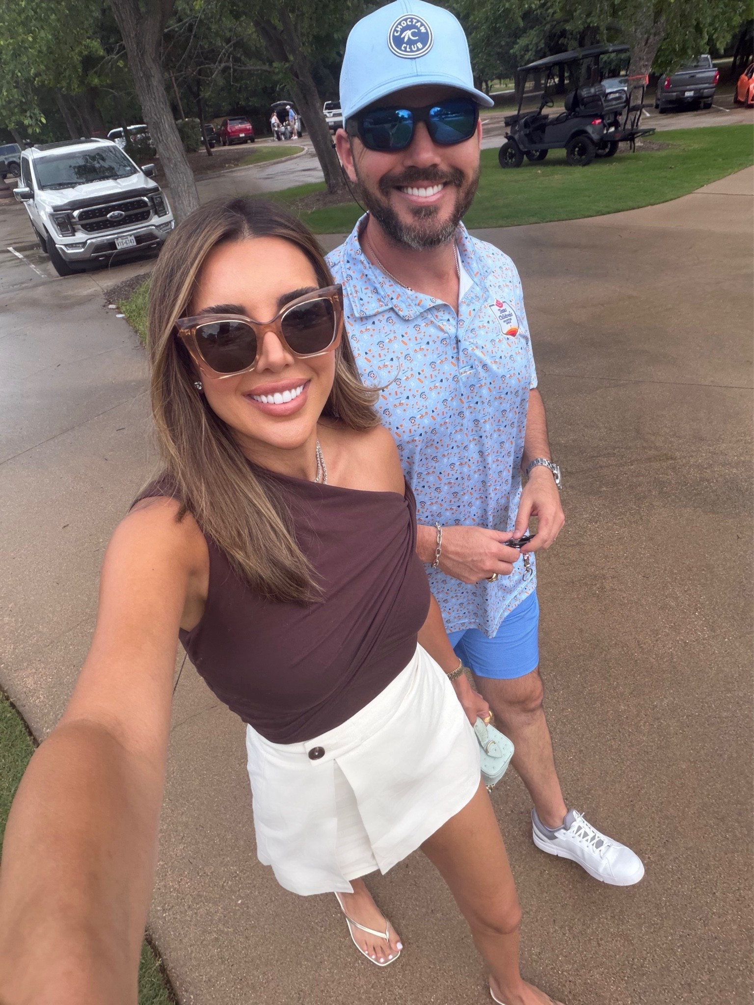 loving this easy weekend outfit I wore to lunch with F! The skort is so darling and perfect for summer! have this top in multiple colors - it’s so flattering! 

top: small
skort: small

my @VICI code is MORGANH35 for the sandals!

#LTKdayinmylife #LTKootd