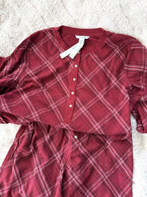 Buy Soft Thermal Henley Long Pajama Set, Print - Order Pajamas Sets online - Victoria's Secret US | Victoria's Secret (US / CA )