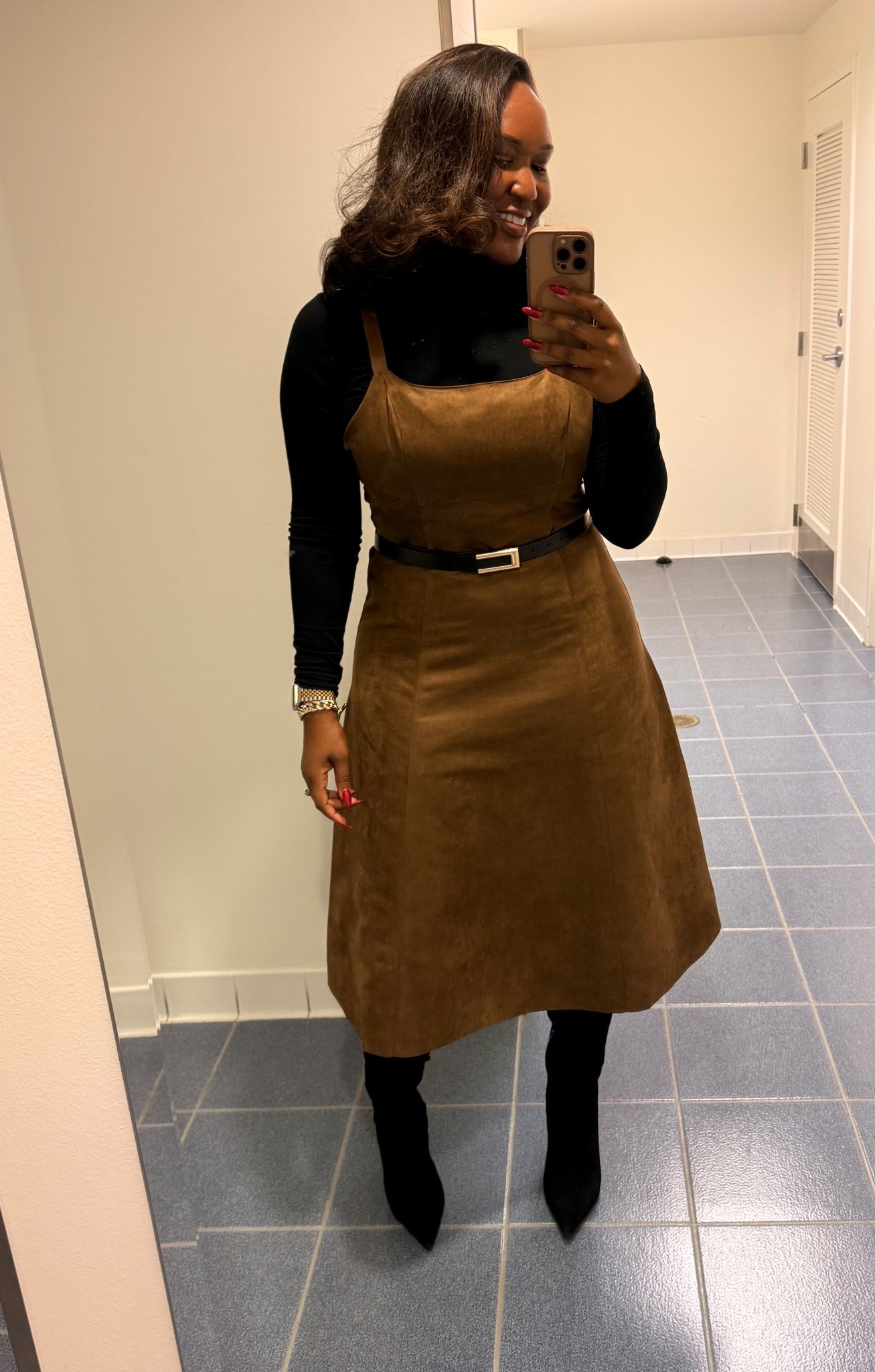 Coincidently wore this at work during the Western themed Howdy Holidays party and fit right in. Loved how this dress was so easy for layering. Currently on sale!

#LTKWorkwear #LTKFindsUnder100 #LTKootd