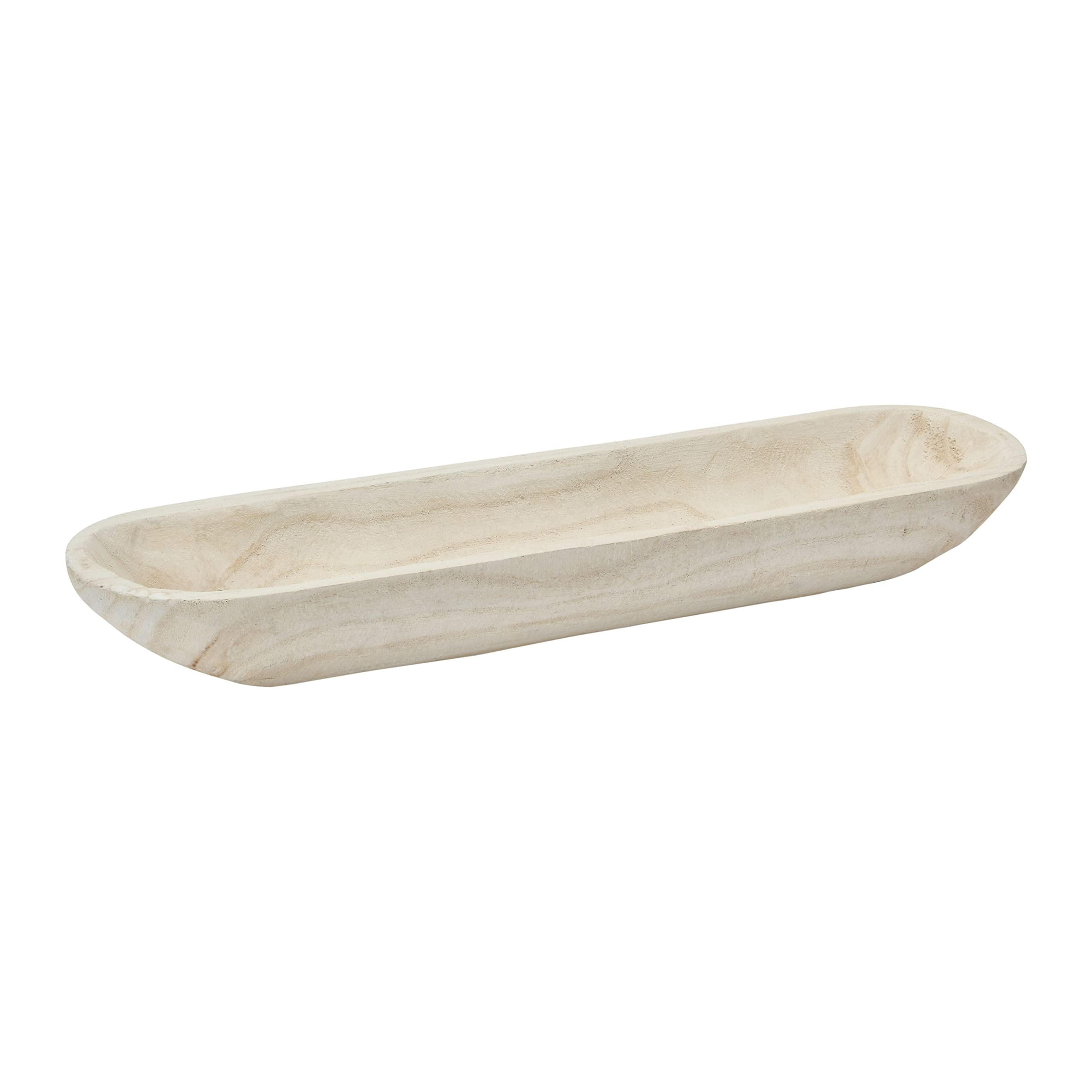 Creative Co-Op Decorative Paulownia Wood Tray, White | Amazon (US)