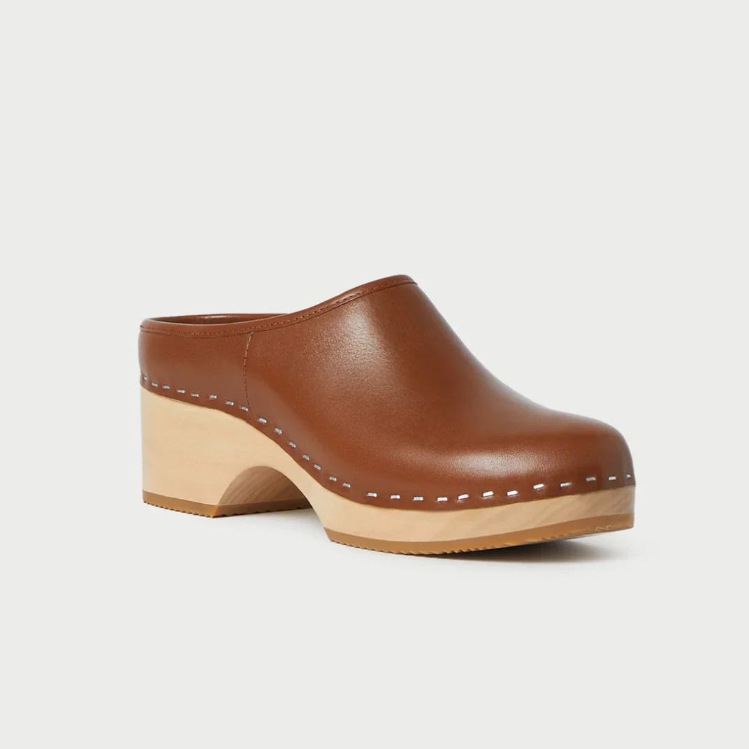 Maude Safari Leather Clog | The Avenue