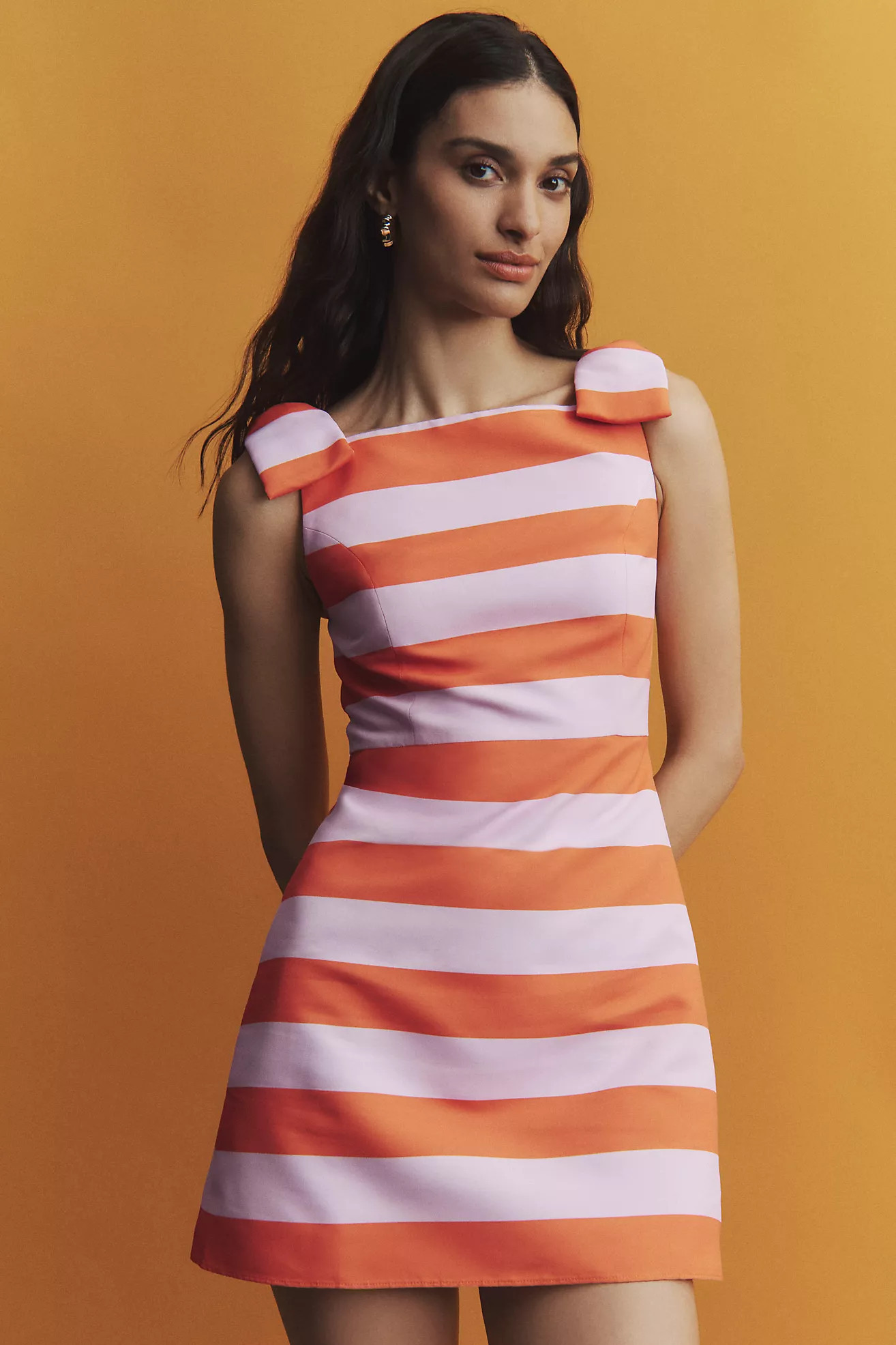Sachin & Babi Georgia Square-Neck Striped Taffeta Mini Dress | Anthropologie (US)