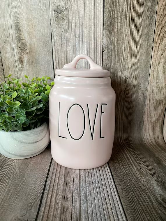 LOVE Pink Canister | Etsy (US)