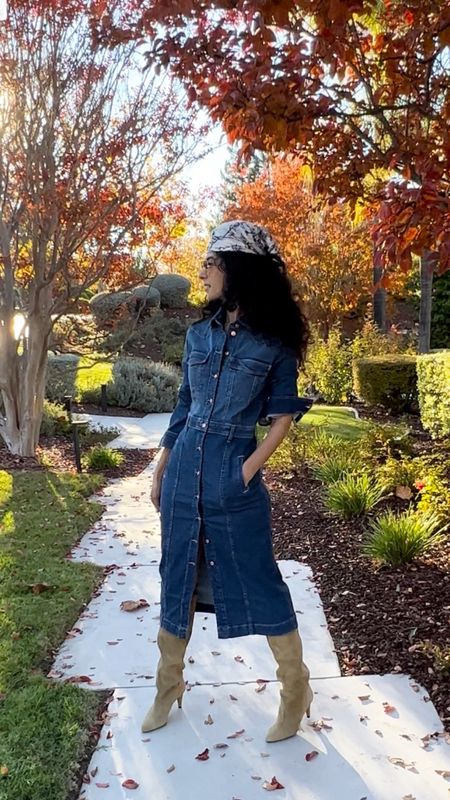 The perfect denim dress for the Fall and Winter. Where it with everything. So comfortable and chic. 

#LTKhome #LTKwedding #LTKmens