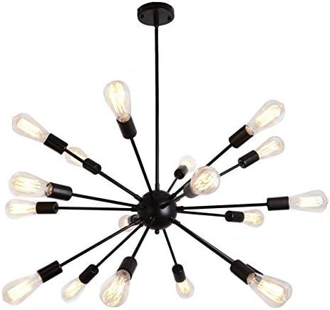 Sputnik Chandeliers 18 Lights Modern Pendant Lighting Vintage Ceiling Light Fixture, Black | Amazon (US)