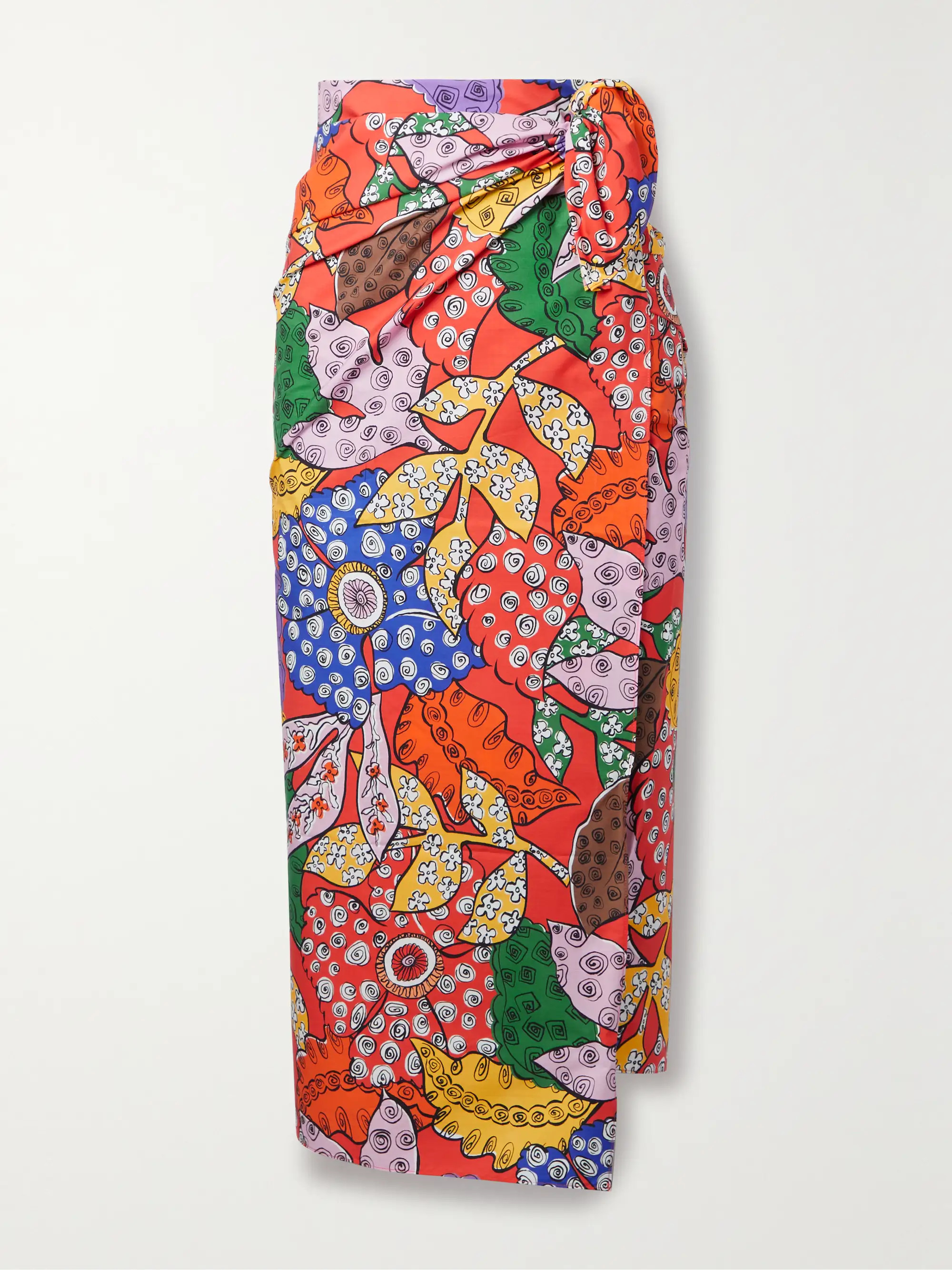 + NET SUSTAIN floral-print organic cotton-voile pareo | NET-A-PORTER (US)