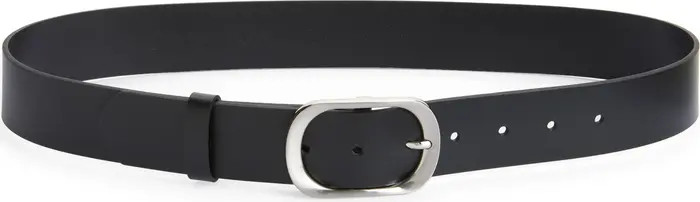 Oval Buckle Leather Belt | Nordstrom