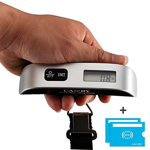 Camry 110 Lbs Luggage Scale with Temperature Sensor and Tare Function Without Backlight Gift For Tra | Amazon (US)