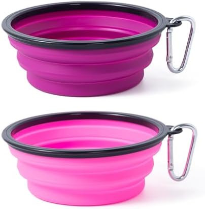 Dog Bowl Pet Collapsible Bowls, 2 Pack Collapsible Dog Water Bowls for Cats Dogs, Portable Pet Fe... | Amazon (US)