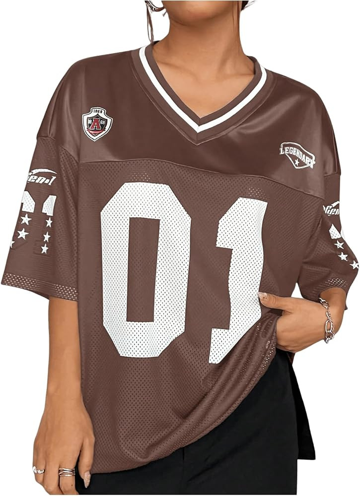 SOLY HUX Jersey Shirts Oversized Soccer Tops | Amazon (US)