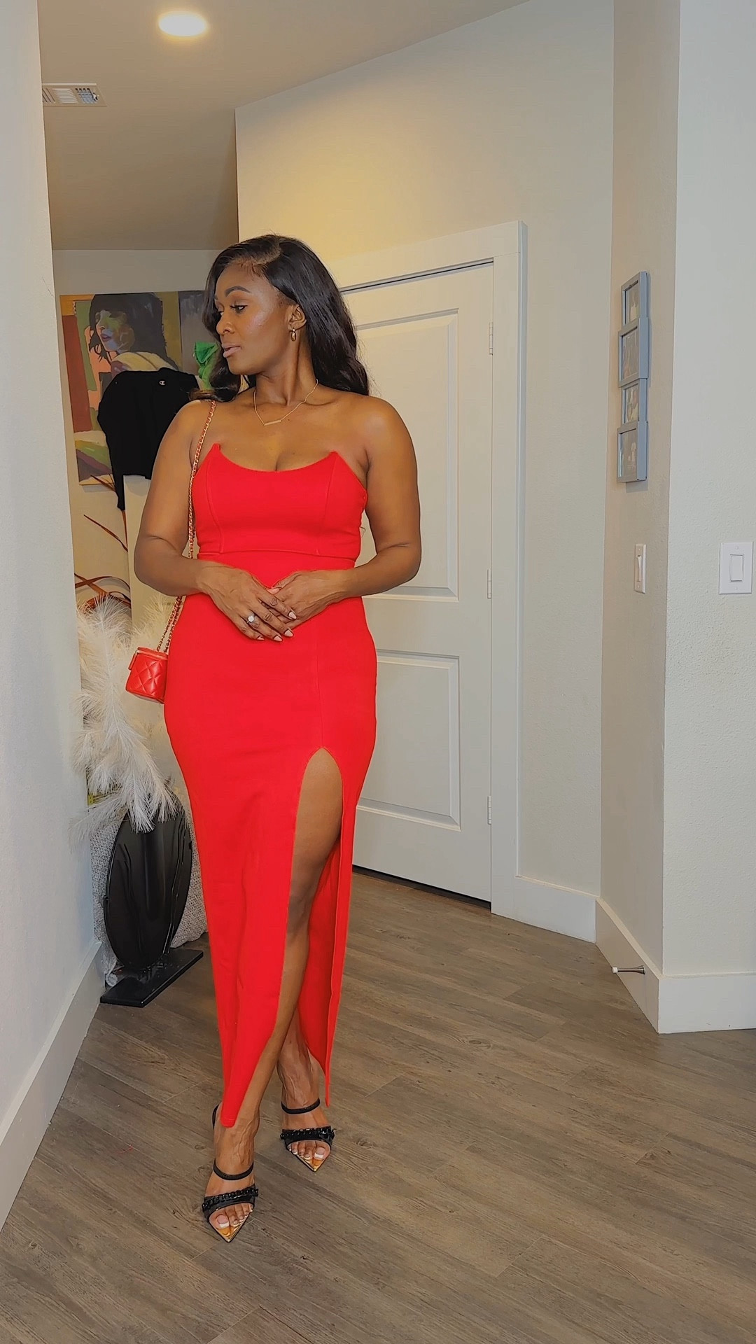 Ready to make his mouth water on date night? This smoking red dress with a slit a great way to remind everyone you are still "that girl". Fabric and stretch is perfect for complimenting and hiding all the right areas. 

#LTKVideo #LTKshoecrush #LTKU