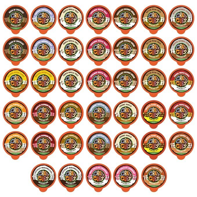 Crazy Cups Flavored Decaf Coffee, for the Keurig K Cups Coffee 2.0 Brewers, Variety Pack Sampler,... | Amazon (US)