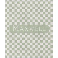 Custom Checkered Blanket Green Throw, Personalized Blanket, Housewarming Gift, Personal Gift For Boys, Boy | Etsy (US)