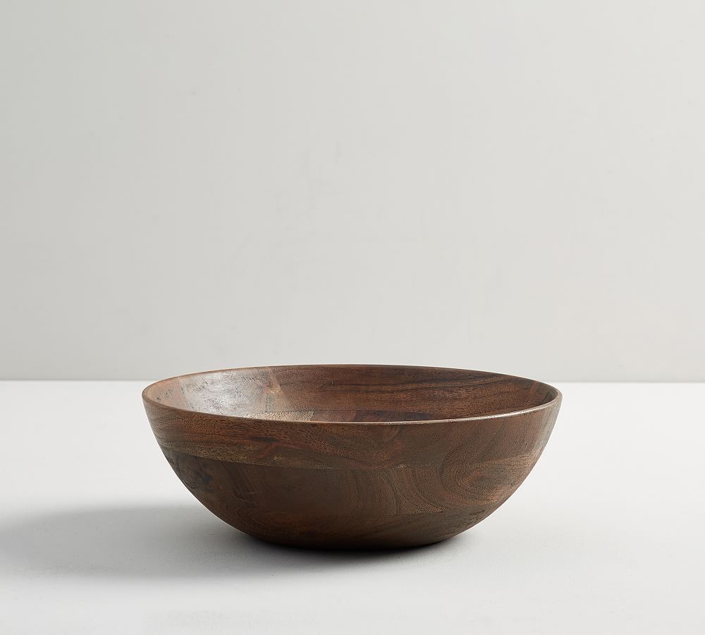 Chateau Wood Handcrafted Salad Bowls | Pottery Barn (US)