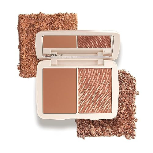 COVER FX Monochromatic Powder Bronzer Duo - Sunkissed Bronze - Soft Matte + Luminous Shimmer Finish - Create Custom, High Impact Bronze Glow | Amazon (US)