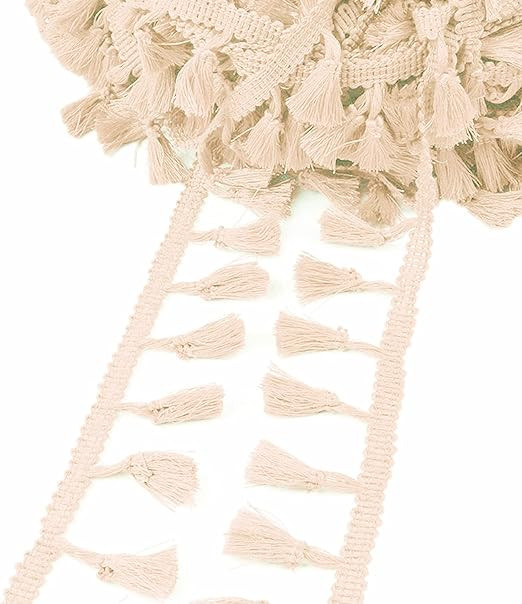 MSCFTFB 20 Yards Tassel Fringe Trim Width 1.6inch Tassel Lace Ribbon Fabric Trimming for Cushion ... | Amazon (US)
