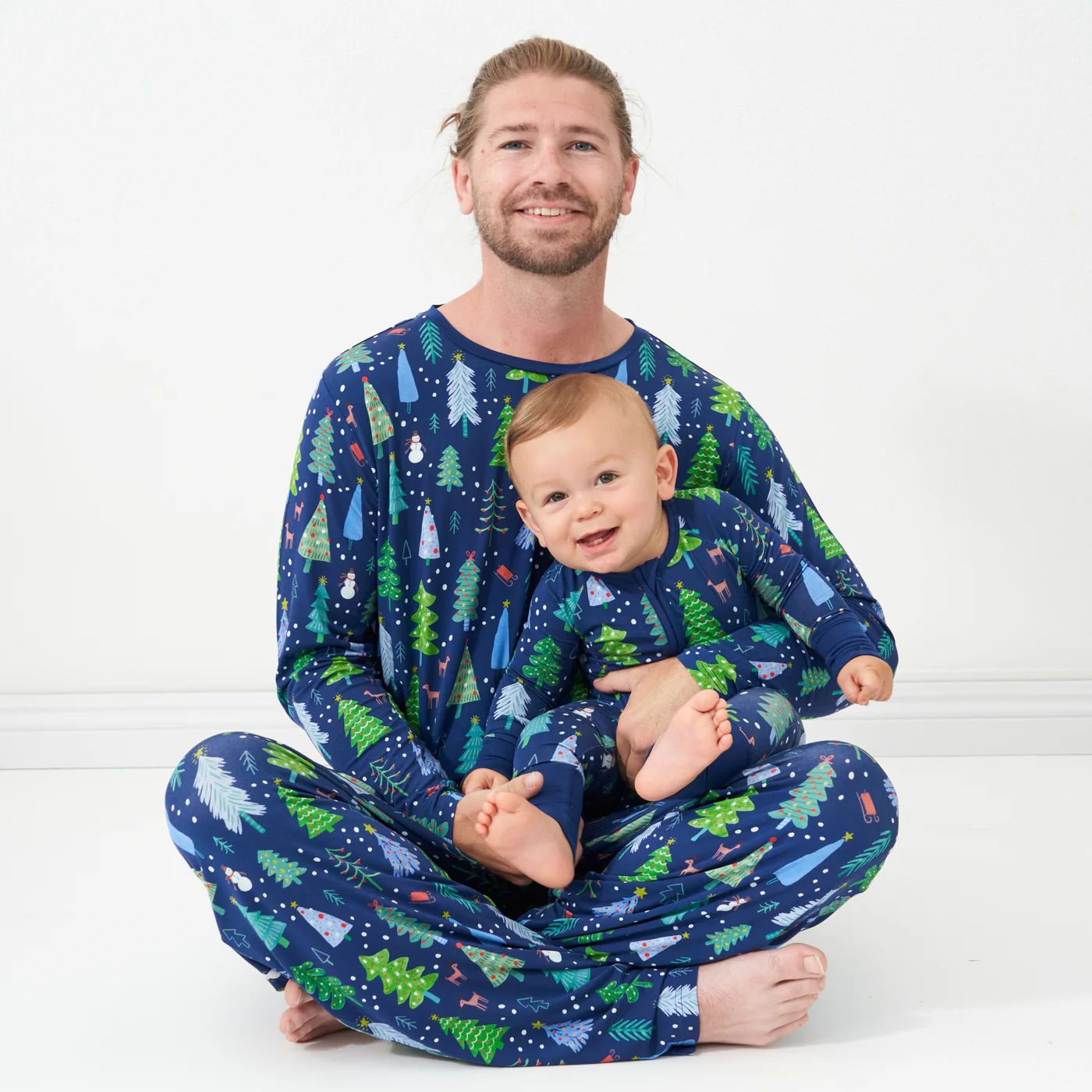 Blue Merry & Bright Men's Pajama Top | Little Sleepies