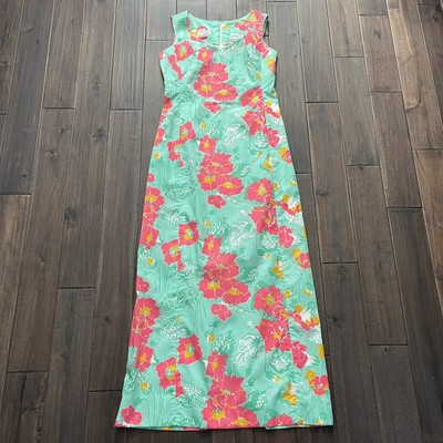 Lilly Pulitzer The Lilly Vintage 60s/70s Floral Maxi Dress Gown 12 RARE  | eBay | eBay US