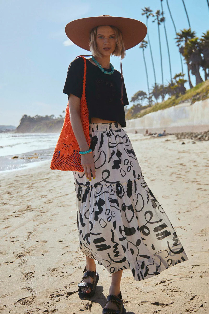 Maxine Skirt | Smocked Waist Skirt | Hunter Bell | Hunter Bell