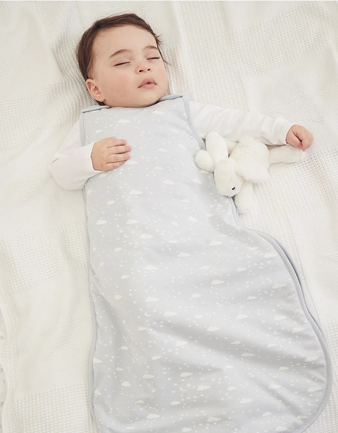 Blue Cloud-Print Sleeping Bag - 1.0 Tog | The White Company (UK)