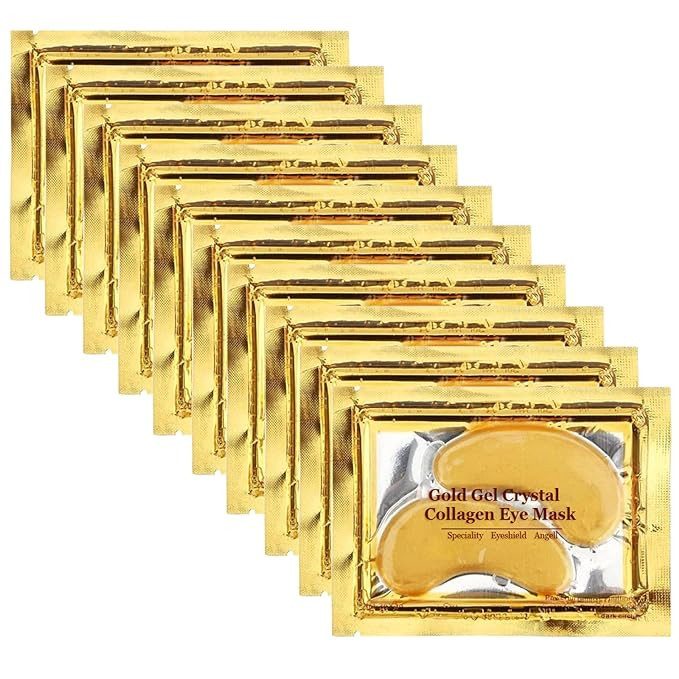Permotary 30 Pairs 24K Gold Gel Crystal Collagen Under Eye Pads Mask for Moisturizing,Reducing Fi... | Amazon (US)