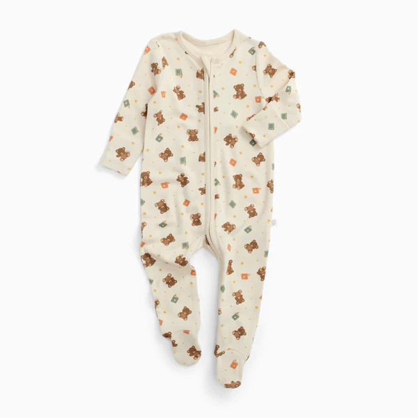 Teddy Bear Clever Zip Sleepsuit | Baby Mori