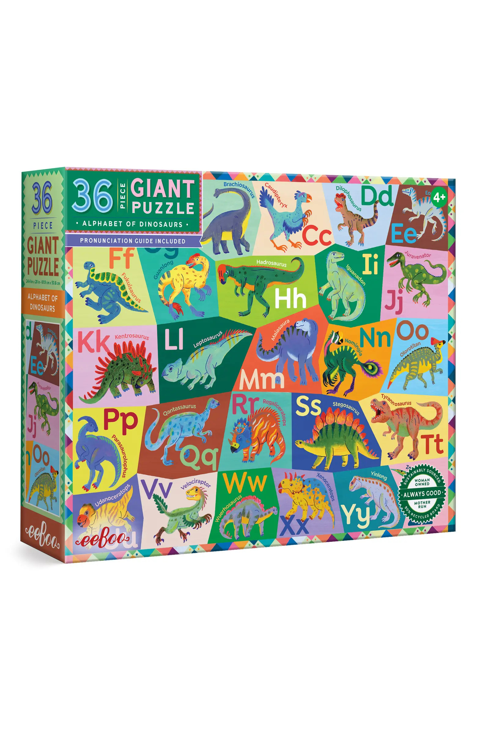 eeBoo Alphabet of Dinosaurs 36-Piece Giant Puzzle | Nordstrom | Nordstrom