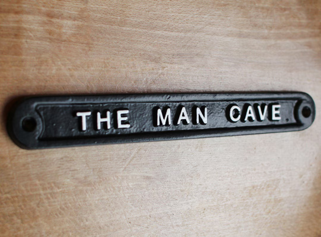 Vintage Man Cave Sign Antique Cast Metal Style Shed Garage Dad Father's Day Gift Sign Plaque Soli... | Etsy (US)